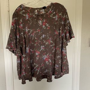 Women’s Brown Floral Blouse